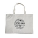 Eco-Friendly Canvas Shopping Tote with Typography Print