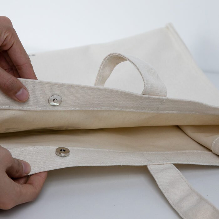 Eco-Friendly Canvas Shopping Tote with Typography Print - 图片 3