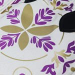 Floral Embroidered Cotton & PU Leather Tote Bag - 图片 3