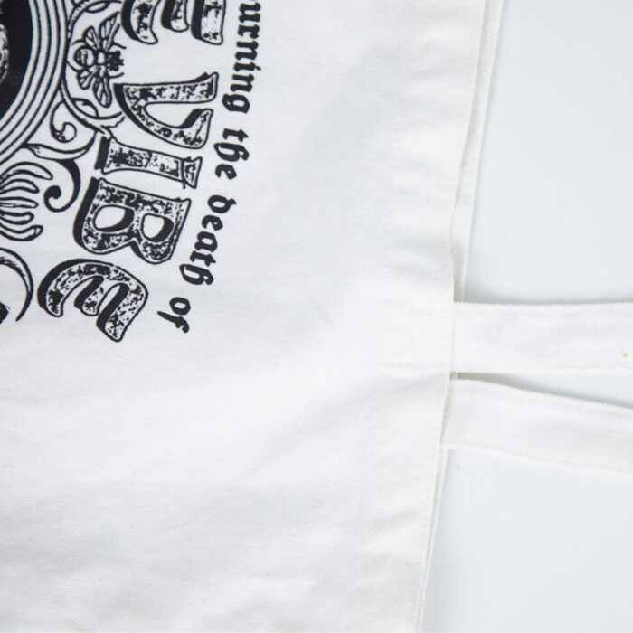 Cartoon Illustration Cotton Canvas Tote Bag (Half Bleached) - 图片 4