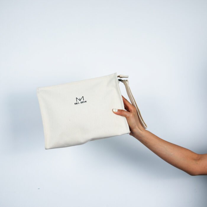 Embroidered Canvas Clutch Bag - 图片 4