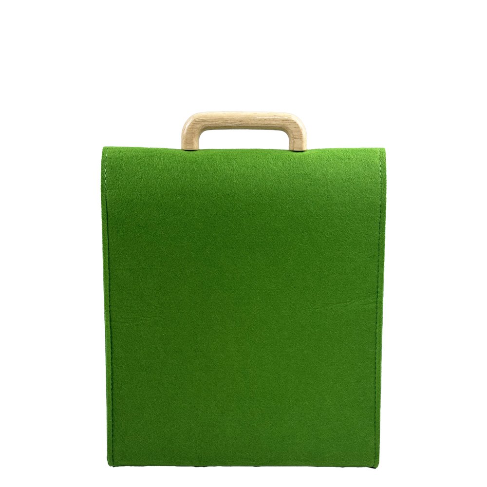 Wooden Handle Felt Bag 5244